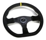 Luisi Stealth Corsa Carbon Sportlenkrad Wildleder schwarz / gelb leicht geschüsselt & TÜV Prüfbericht